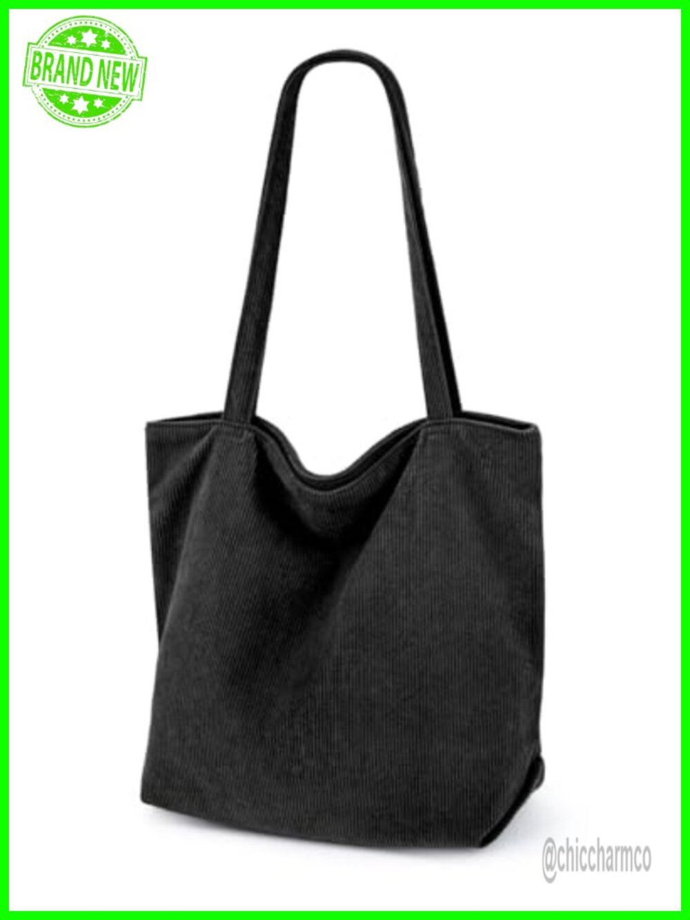 Corduroy Tote Bag for Women Large Hobo Shoulder Bag with Zipper